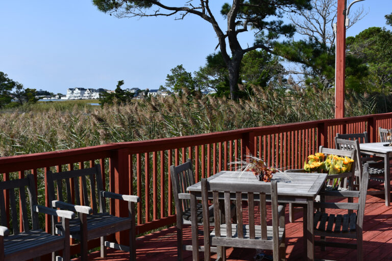 Accessible outside deck with beautiful bay view