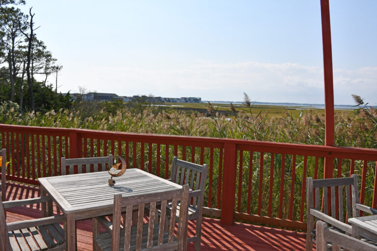 Accessible outside deck with beautiful bay view