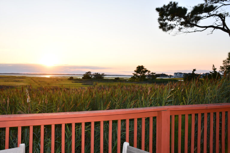 Fantastic sun set view from inside and outside the hall