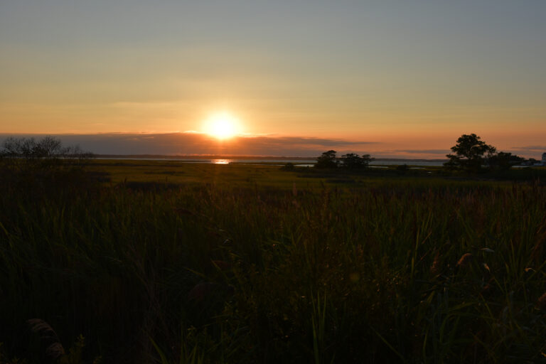 Fantastic sun set view from inside and outside the hall